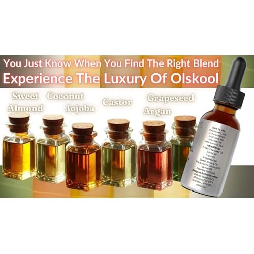 Olskool Beard & Face Oil for Men with Prickly Pear, Jojoba, Argan & More ? Premium Beard Care ? Deep Hydration & Beard Conditioning ? Premium Beard Oil for Growth & Skin Care ? Made in the USA 1oz