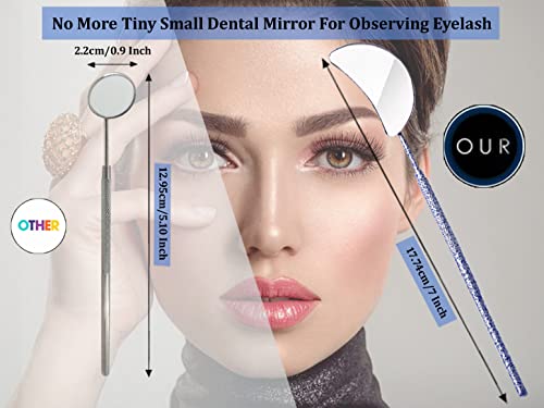 Lash Mirror Eyelash Extension Half-Moon Stainless Steel