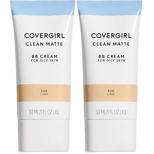 COVERGIRL Clean Matte BB Cream, Oil-Free | Long-Lasting | For Sensitive Skin | Lightweight | Pack of 2