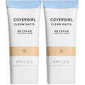 COVERGIRL Clean Matte BB Cream, Oil-Free | Long-Lasting | For Sensitive Skin | Lightweight | Pack of 2