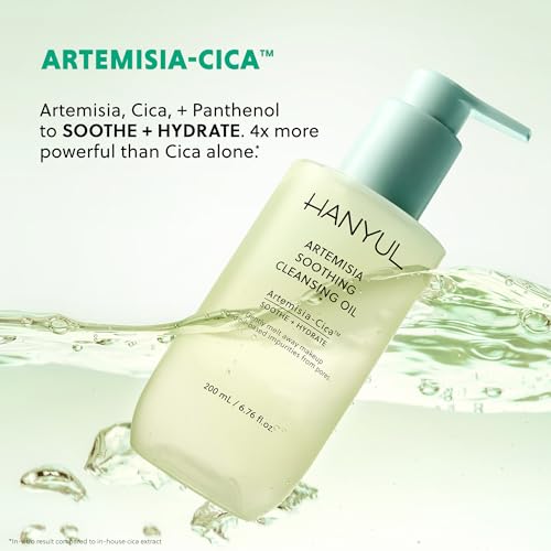 Hanyul Artemisia Soothing Cleansing Oil | Gentle, Soothing Cleanse to Hydrate + Remove Impurities
