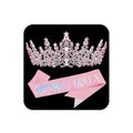 Pink Rhinestone Birthday Crown & Sash Set for Women