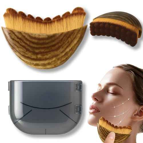 Lymphatic Contour Face Brush for Gentle Facial Massage - Soft Lymphatic Drainage Face Brush to Reduce Puffiness - Lift Jawline & Enhance Natural Glow