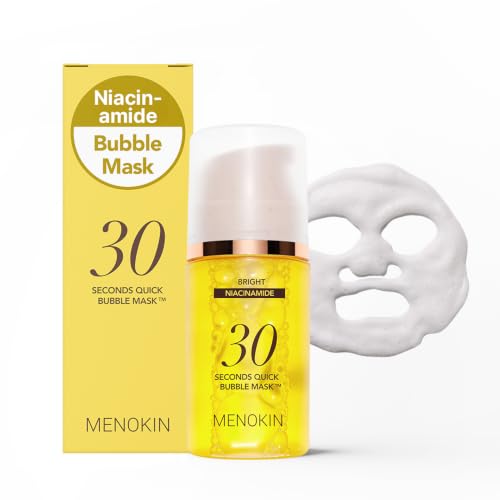 MENOKIN Brightening Niacinamide Bubble Mask - Deep Hydration & Radiance, 2.36 fl oz