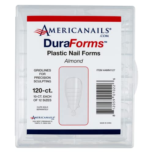 Americanails DuraForms Plastic Nail Forms 120ct - SHAPE "Almond"