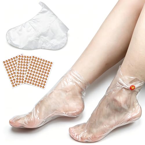 Disposable Paraffin Wax Bath Liners - Plastic Foot Covers, 200 Count