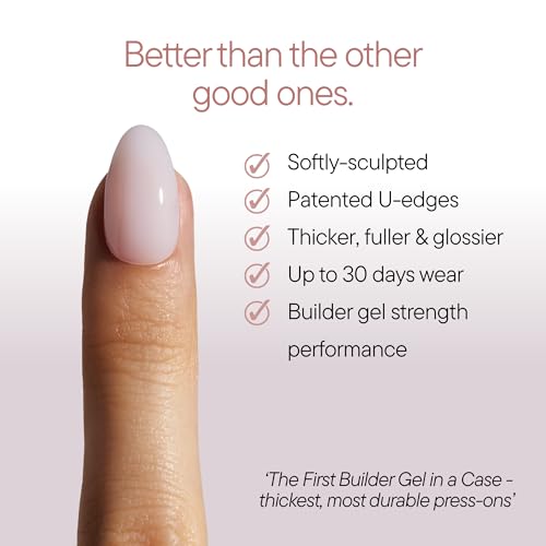 Celebritips Salon U-ltimate Press On Nails - Misty Rose Almond, 32 Pc Kit