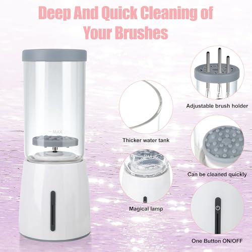 Electric Makeup Brush Cleaner - Auto Spin, IP65 Waterproof