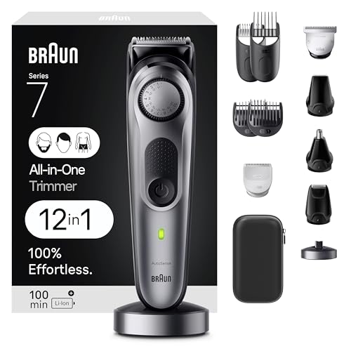 Braun Series 7 All-in-One Men's Grooming Kit 13-Piece Silver Set