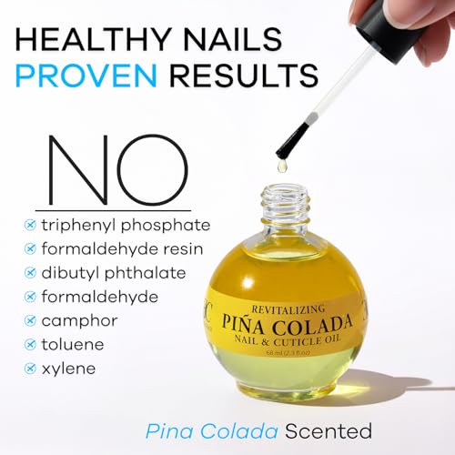 ELLIE CHASE Cuticle & Nail Repair Oil - Pina Colada Scented, 2.3 Fl Oz