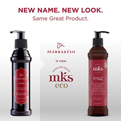 MKS eco, Original Scent - Split End Mender & Preventer - Moroccan Argan Oil, Hemp Seed Oil - Vegan & Cruelty Free