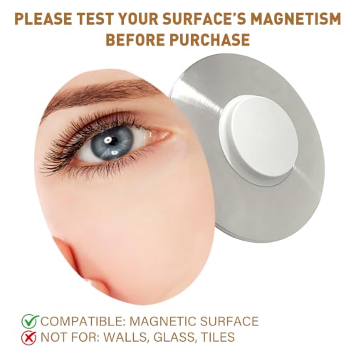 10X Magnetic Magnifying Mirror for Makeup & Grooming - Small 4x4 Inch Vanity Mirror