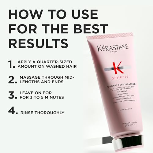 Kerastase Genesis Strengthening Fondant Renforcateur Conditioner - For Weak or Damaged Hair, Detangles & Hydrates, For Normal to Dry Hair