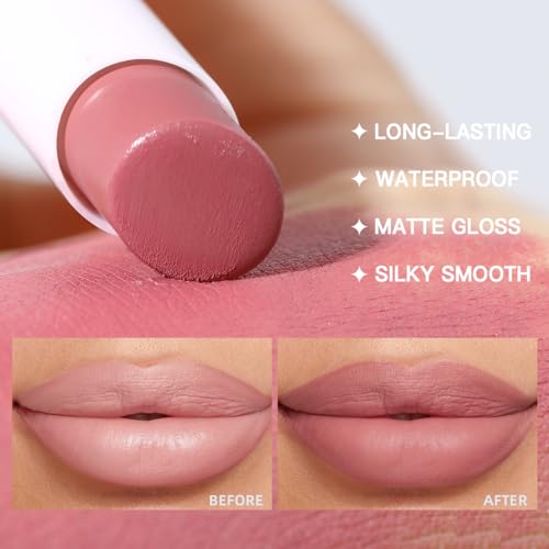 2-in-1 Waterproof Matte Lipstick & Lip Liner Pen Set