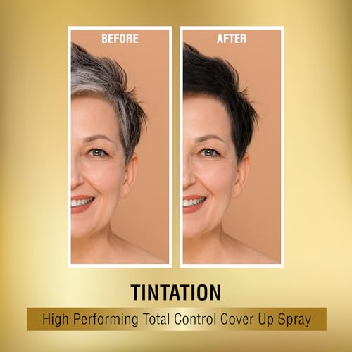 Red by Kiss Hair Color Spray – Instant Gray Root Touch Up, Black