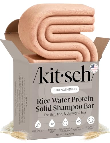 Kitsch Rice Water Strengthening Shampoo Bar for Hair Growth (3.5 oz)