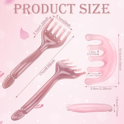 ProSuites Pink Head Massager Comb Stress Relief Tool for Scalp, Face & Body