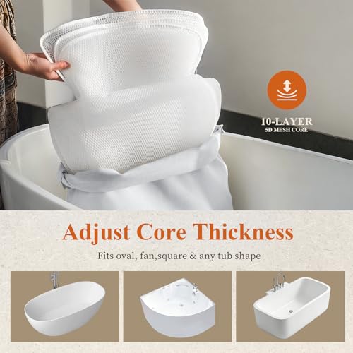 Luxury Spa Bath Pillow – 5D Mesh Head & Back Support
