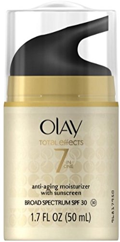 Olay Total Effects 7 in One Anti-Aging Daily Moisturizer with Sunscreen Broad Spectrum SPF 30, SolaSheer Technology, 1.7 Fl Oz (50 ml)