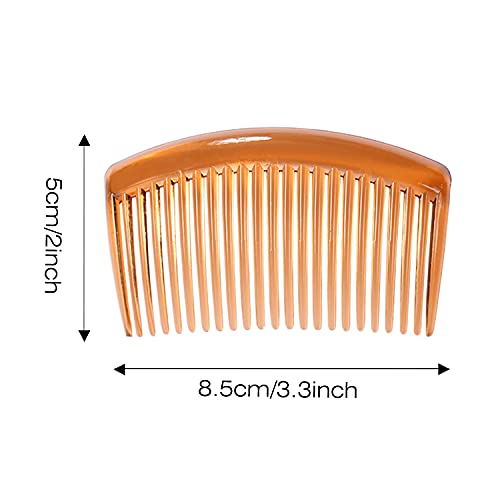 Cinaci 30 Pack Clear White Black Brown Plastic Hair Side Combs Slide Bun Holder with 23 Teeth DIY Headpieces Clips Grips Barrettes Accessories for Women Brides Veil (Mix)