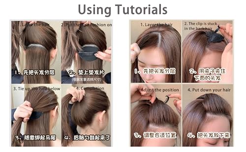 Hair Base Sponge Clip, Invisible Bump It Up Tool for Volume - Brown