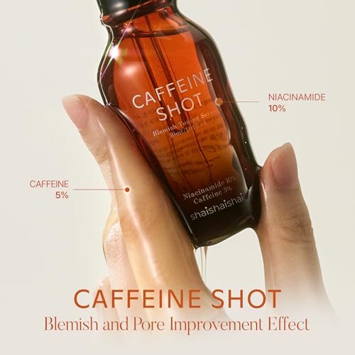 shaishaishai CAFFEINE SHOT Blemish Toning Serum, 10% Niacinamide & 5% Caffeine for Hyperpigmentation, Even Skin Tone, Reduced Pore Size and Puffiness, Pigmentation Care, Korean Skin Care, 1.01 Fl Oz