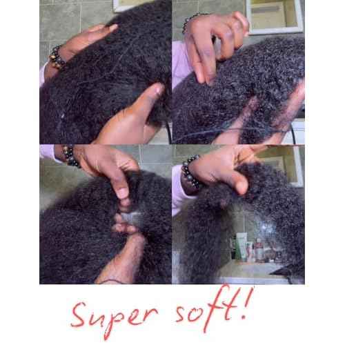 Style Icon 1 Bundle Afro Kinkys Bulk Human Hair (16", Natural Black) - Twist Braids - Kinky Curly Extensions - Dreadlocks - Loc Braiding Hair