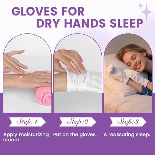 UGODAR White Cotton Moisturizing Gloves for Dry Hands & Eczema (60 Pcs)