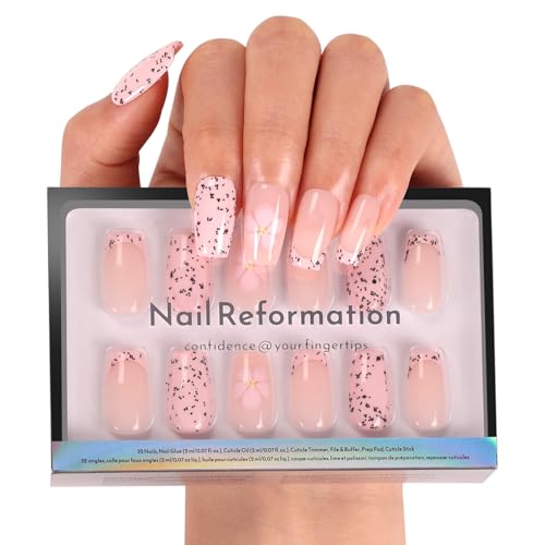 Nail Reformation Press On Nails Kit - Soft Pink Coffin Shape