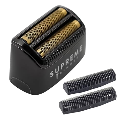 Supreme Trimmer Replacement Foil & Cutter SB55 | Hypoallergenic Foil for Crunch Lite STF600 | Black