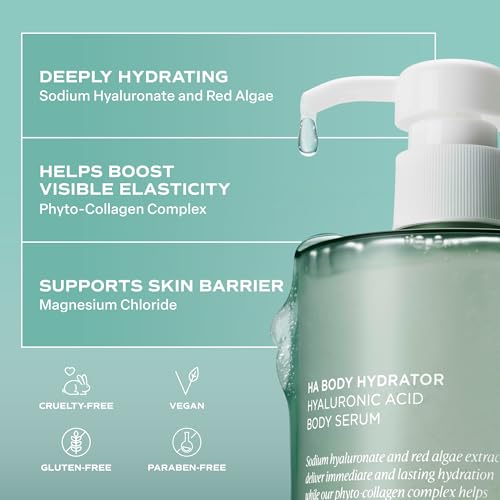 Saltair Hyaluronic Acid Body Serum - Hydrating Gel Moisturizer 13oz