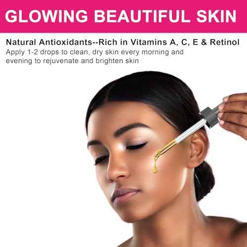 Organic Rosehip Seed Oil for Face, USDA Certified, Cold Pressed, Unrefined, 100% Pure Natural Rose Hip Oil (1oz / 30ml) for Anti-Aging, Acne Scar Treatment, Skin & Hair Care, Gua Sha Massage