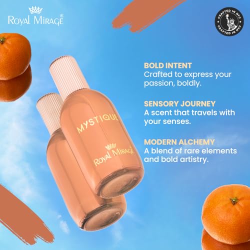 Royal Mirage Mystique Eau de Toilette for Women & Men - Fresh Citrus Woody Scent, 3.4 oz / 100ml - Variation: Mystique