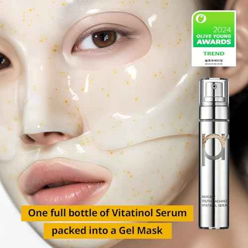 Primera PRMR Vitatinol Serum Gel Mask | Overnight Melting Masks, for Collagen Synthesis with Vitamin C & Retinol, Immediate Pore Tightening, Firming and Hydrating 34g x 4EA