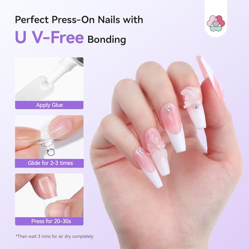 SAVILAND Gel Nail Glue for Press-Ons - Strong, No UV Light Needed, 20g