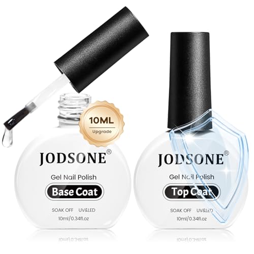 2Pcs Gel Nail Top & Base Coat Set - 10ml Long-Lasting Shine & Durability