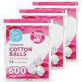 Simply Soft Cotton Balls 600 Count - 100% Pure Cotton