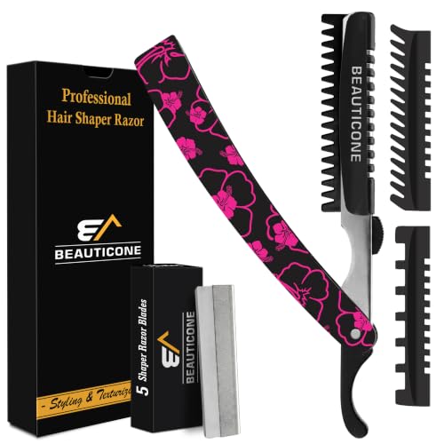 Professional Hair Cutting Razor with Replaceable Blades & Combs