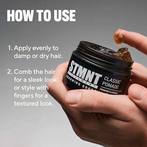 STMNT Classic Pomade 3.38 oz - Strong Hold, Natural Shine