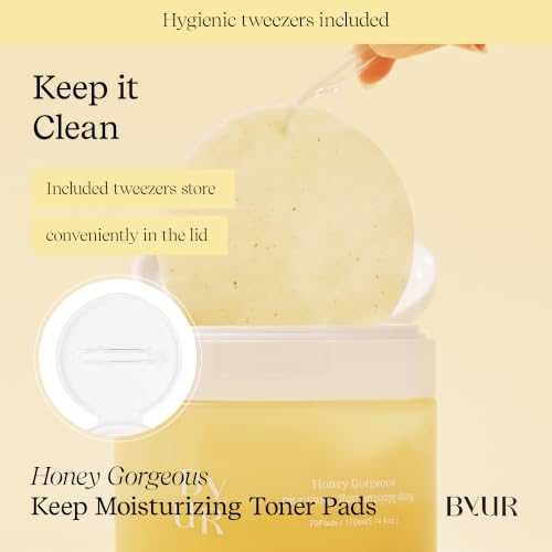 ByUR Honey Gorgeous Hydrating Toner Pads - Deep Moisturizing & Firming for Dry Skin, 70 Count