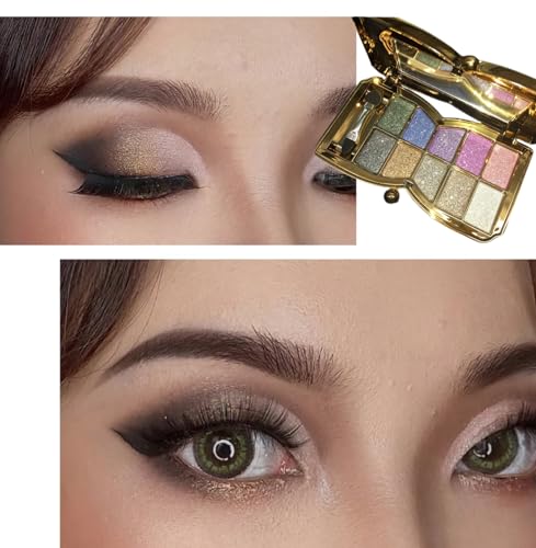 Glitter Eyeshadow Palette 10 Colors Shimmer Waterproof