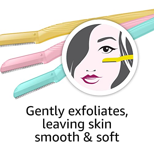 Dermaplaning Face Razor Set - Peach Fuzz & Dead Skin Remover - Multicolor, 3 Pack
