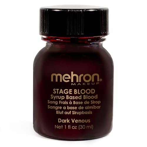 Mehron Makeup Stage Blood | Edible Fake Blood Makeup for Stage, Costume, Cosplay (1oz.) (Dark Venous)