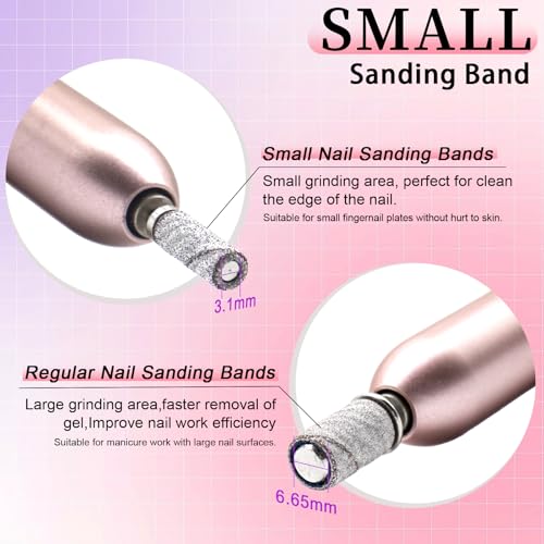 240 Grit Mini Sanding Bands for Nail Drill - 200 Pcs, Extra Fine