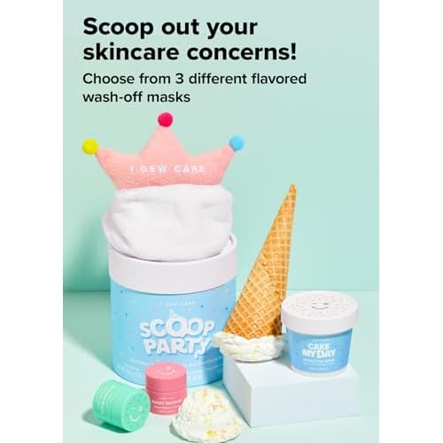 I DEW CARE Tiger Headband Wash-off Masks Set - Scoop Party + Face Wash Headband - Unisex Skincare Mask for Face