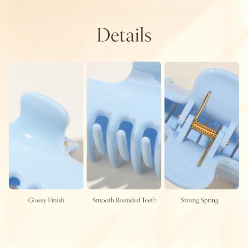 Large Claw Clips for Women, 4 Inch Hair Clips, Strong Hold