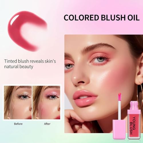 Color-Changing Blush Oil - Waterproof Liquid Rouge, 6.5ml