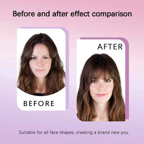 Clip-In Bangs French Fringe with Temples - Black & Brown