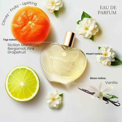 THE HEART COMPANY | Happiness in a bottle | Citrus Perfume for women | Vegan Women's Eau de Parfum | Clean Bergamot Fragrance with Essential Oils 75ml - 2.5 fl oz.