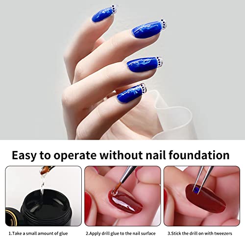 Nail Rhinestones Nail Art Gems Crafts Crystals Glass Decorations Set Ab Rhinestones Flatback Design Face Clothes Shoes Decor Diy Acrylic Nail Art Decoration(blue-2)